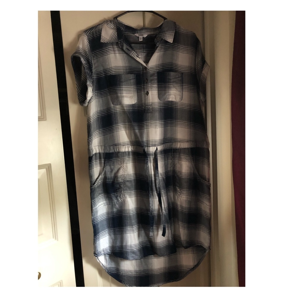 Blue plaid dress